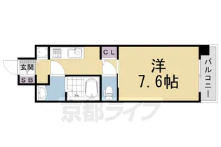 Vegas太秦天神川【602号室】の間取り