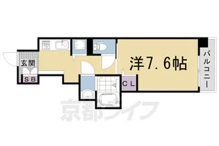 Vegas太秦天神川【404号室】の間取り