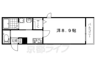 クレスト烏丸松原【201号室】の間取り