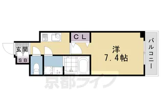 クリスタルグランツ京都西大路【5階】の間取り