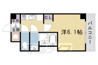 エステムコート京都西院【4階】の間取り