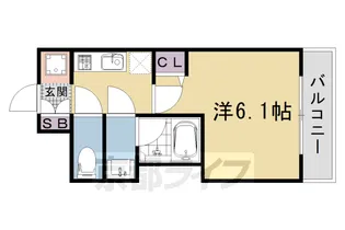 エステムコート京都西院【4階】の間取り