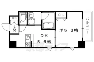 京都府京都市右京区西院月双町【マンション】の間取り