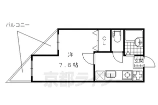 京都府京都市右京区花園伊町【マンション】の間取り