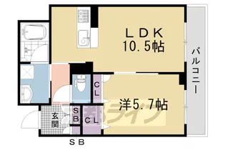 シャーメゾン西京極【303号室】の間取り