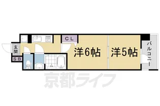 京都府京都市右京区西京極浜ノ本町【マンション】の間取り
