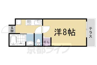 アークリード太秦【1階】の間取り