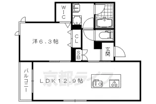 シャーメゾン中御門【302号室】の間取り