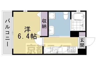グランドーリアJR円町駅前【401号室】の間取り