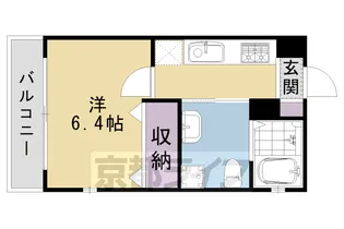グランドーリアJR円町駅前【202号室】の間取り