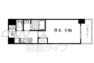 プレデコート西京極【3階】の間取り