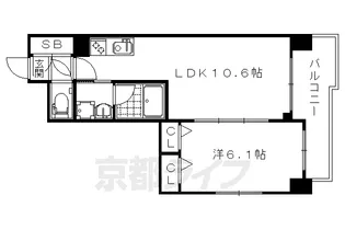 ベラジオ四条通【4階】の間取り