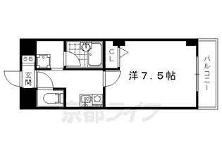 ウィズ高辻通【3階】の間取り
