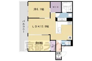 セジュール西京極【303号室】の間取り