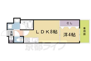 べラジオ四条壬生【1階】の間取り