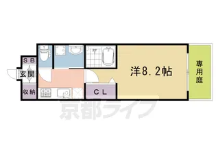 べラジオ四条壬生【1階】の間取り