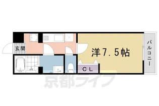 Inlegno円町【2階】の間取り