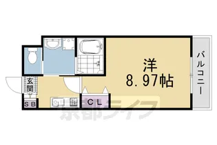 サンライズ西院【4階】の間取り