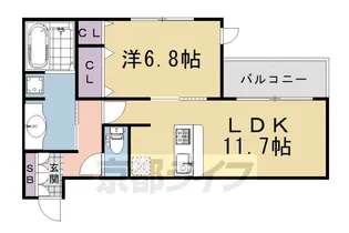 ラ ネージュ【1階】の間取り