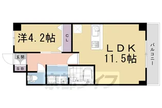 「Palacio西院」【1階】の間取り
