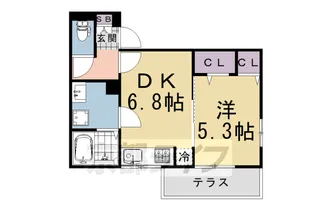 ブリランタ壬生 北棟【1階】の間取り