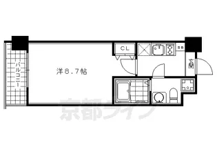 京都府京都市下京区塩竈町【マンション】の間取り
