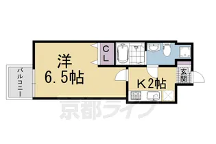 京都府京都市下京区塩竈町【マンション】の間取り