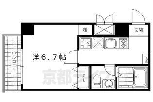プレサンスNEO京都烏丸【13階】の間取り