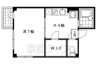 PRIME COURT二条城南【302号室】の間取り