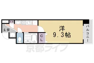 パサージュ二条城東【204号室】の間取り