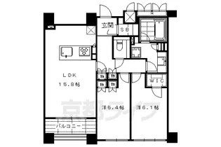 THE RESIDENCE 京都東洞院四条【4階】の間取り