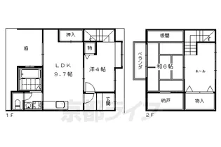 京都府京都市下京区仏光寺通油小路東入木賊山町【テラスハウス】の間取り