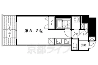 アドバンス京都四条堀川ノーブル【7階】の間取り
