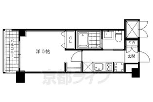 エステムプラザ京都三条大橋【202号室】の間取り