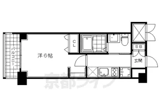 エステムプラザ京都三条大橋【204号室】の間取り