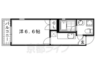 京都府京都市下京区西田町【マンション】の間取り