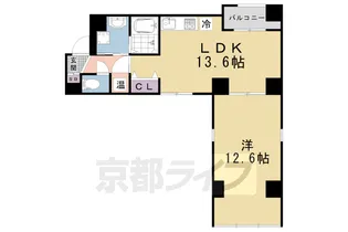 ランブラス室町六角【307号室】の間取り