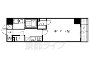 リヴェール綾堀川【407号室】の間取り