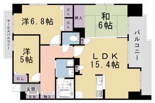 グランコート烏丸五条【402号室】の間取り
