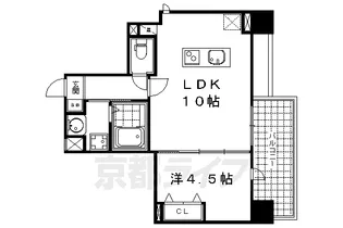 Krona Court 烏丸御池【701号室】の間取り