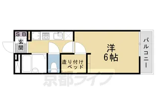 京都府京都市中京区釜座通竹屋町下る亀屋町【アパート】の間取り