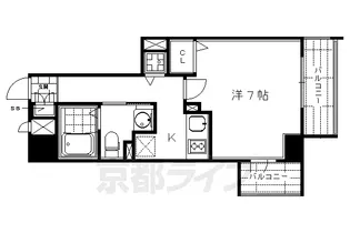 ベラジオ四条大宮Ⅲ【504号室】の間取り