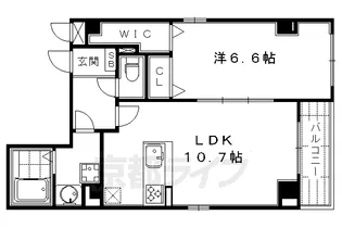ハイダウェイ下古城【202号室】の間取り