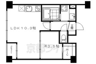 プラネシア東山三条【3階】の間取り