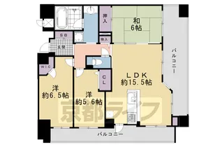 パデシオン六角堀川東【1104号室】の間取り