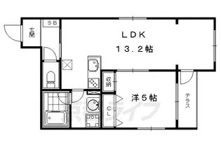 ジュネスニ条城【1階】の間取り