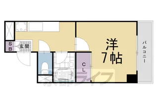 シャルムーズ二条高倉【203号室】の間取り