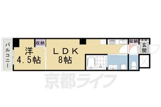L`PUR Buil【302号室】の間取り
