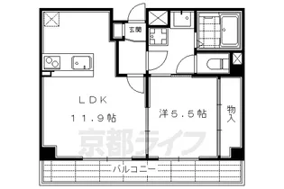 More御所南【301号室】の間取り