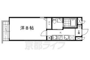 J&N三条神宮前【402号室】の間取り